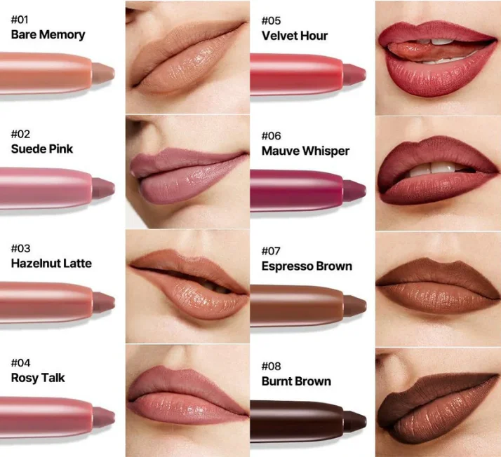 Waterproof Cherry Red Matte Lipstick Sexy Lipliner Pencil Plumping Stain Natural Nude Pink Lip Liner Outline Lips Contour Makeup