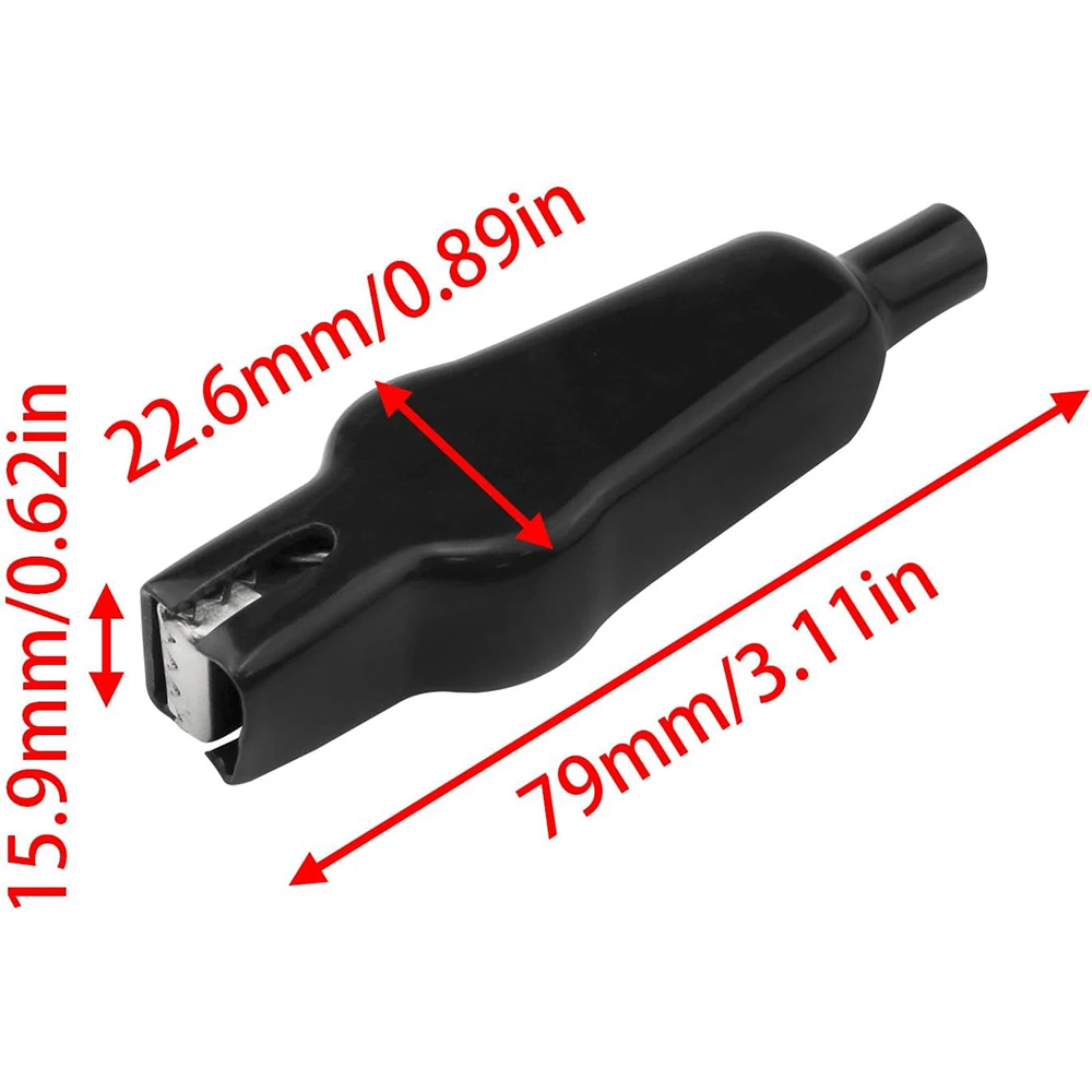 20A معزول التمساح كليب بطارية كهربائية التمساح المشابك البلاستيكية مغمد التمساح كليب الربيع تحميل اختبار كهربائي
