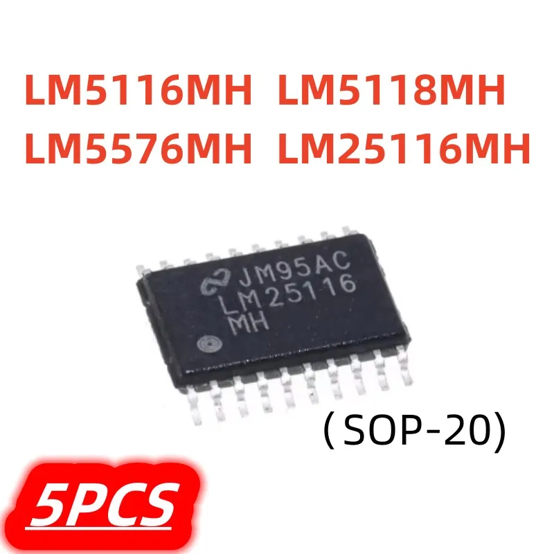 5Pcs/lot LM5116MH LM5118MH LM5576MH LM25116MH SOP-20 New Step-down Controller Chip