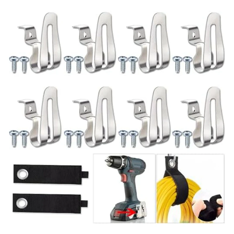 Replacement Belt Hook Clip Set Stainless Steel Driver Belt Clip Drill Clip Hook Tool,For Power Tools Drill Driver Belt Clips Set