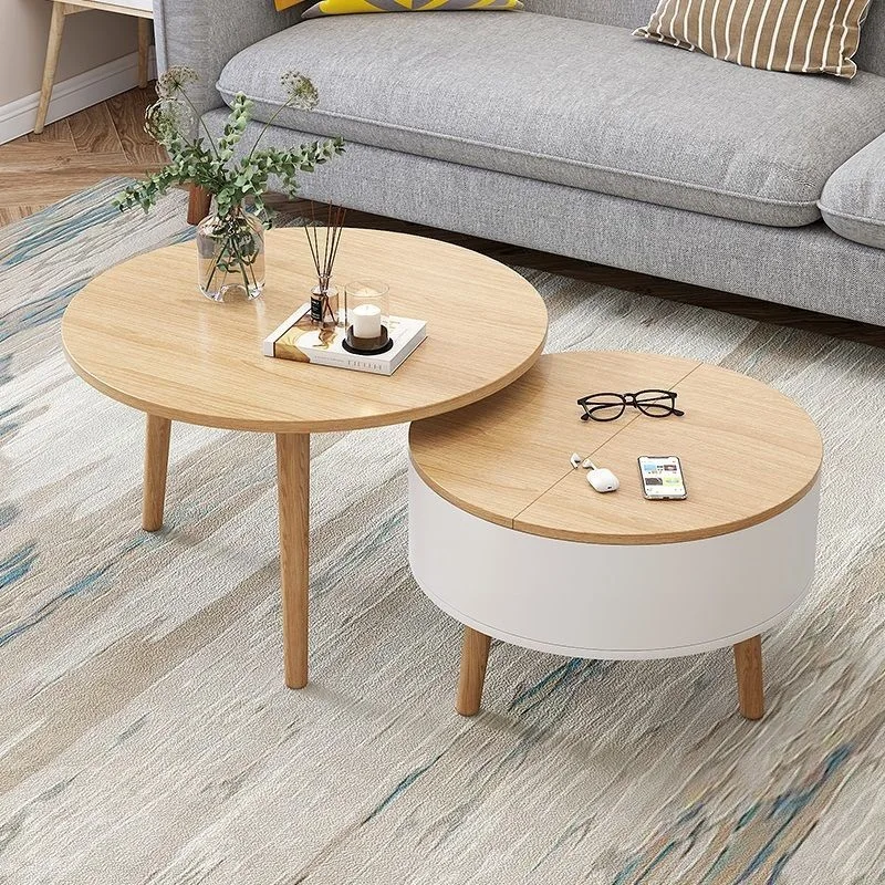 

Nordic light luxury coffee table Modern simple Internet celebrity solid wood coffee table Living room household small apartment
