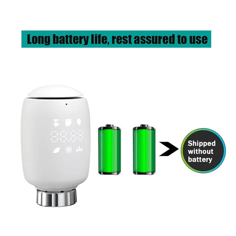 A23F-Zigbee Smart TRV Programmable Thermostatic Radiator Valve App Remote Temperature Controller Alexa For Google Home