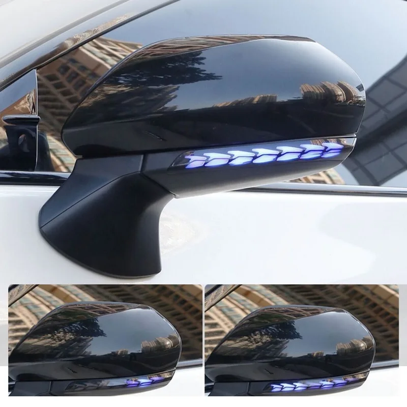 وامض إشارة المرآة الجانبية لكامري ، ضوء ديناميكي أزرق وأبيض ، ضوء النهار الجري ، XV70 ، ، CHR ، بريوس ، XW50 ، PHV