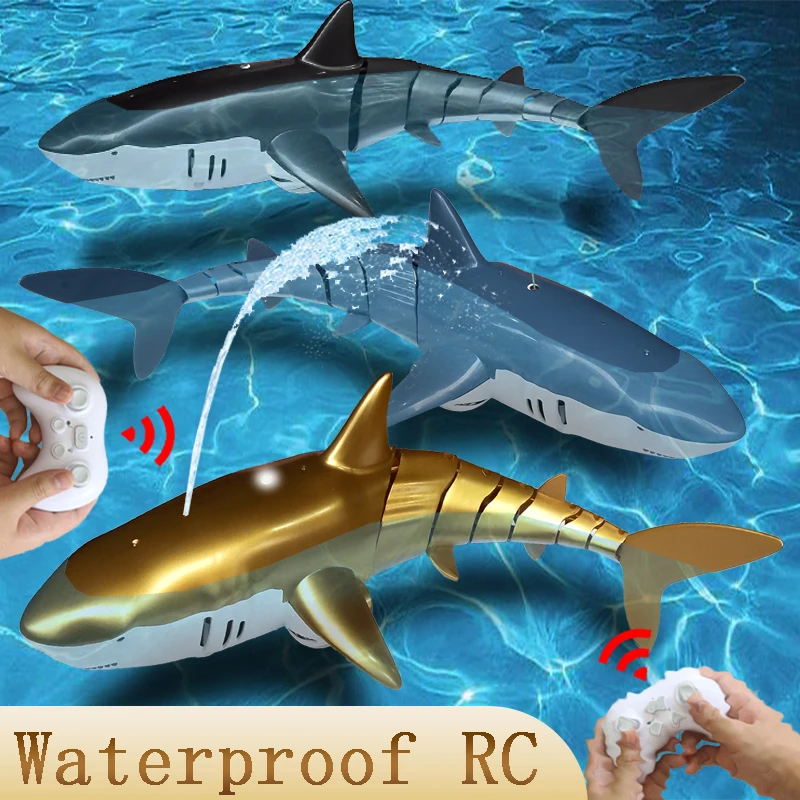 Rc Shark Toys for Kids Boys Girls Remote Control Animals Fish Robots Pool Water Beach Play Sand Bath Toy 4 5 6 7 8 9 Years Old