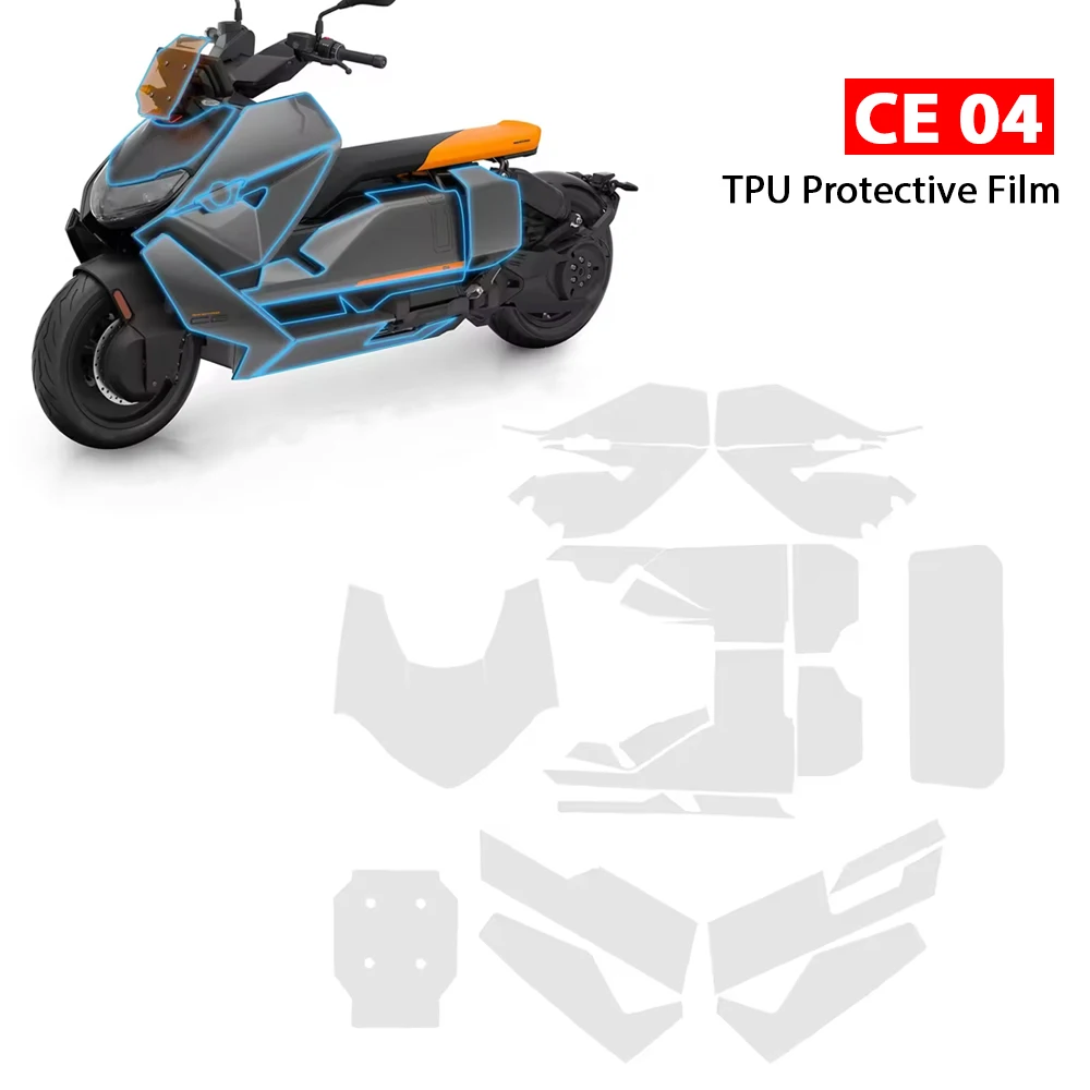 

Подходит для CE04 PPF, полупрозрачная защитная пленка против царапин, аксессуары, защитная краска для BMW CE 04, наклейки из ТПУ для мотоциклов
