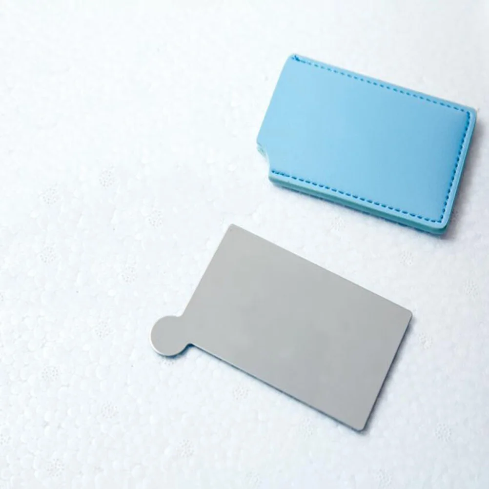 Roestvrij staal onbreekbare compacte spiegel vierkante vorm draagbare minispiegel lichtgewicht duurzaam voor make-up