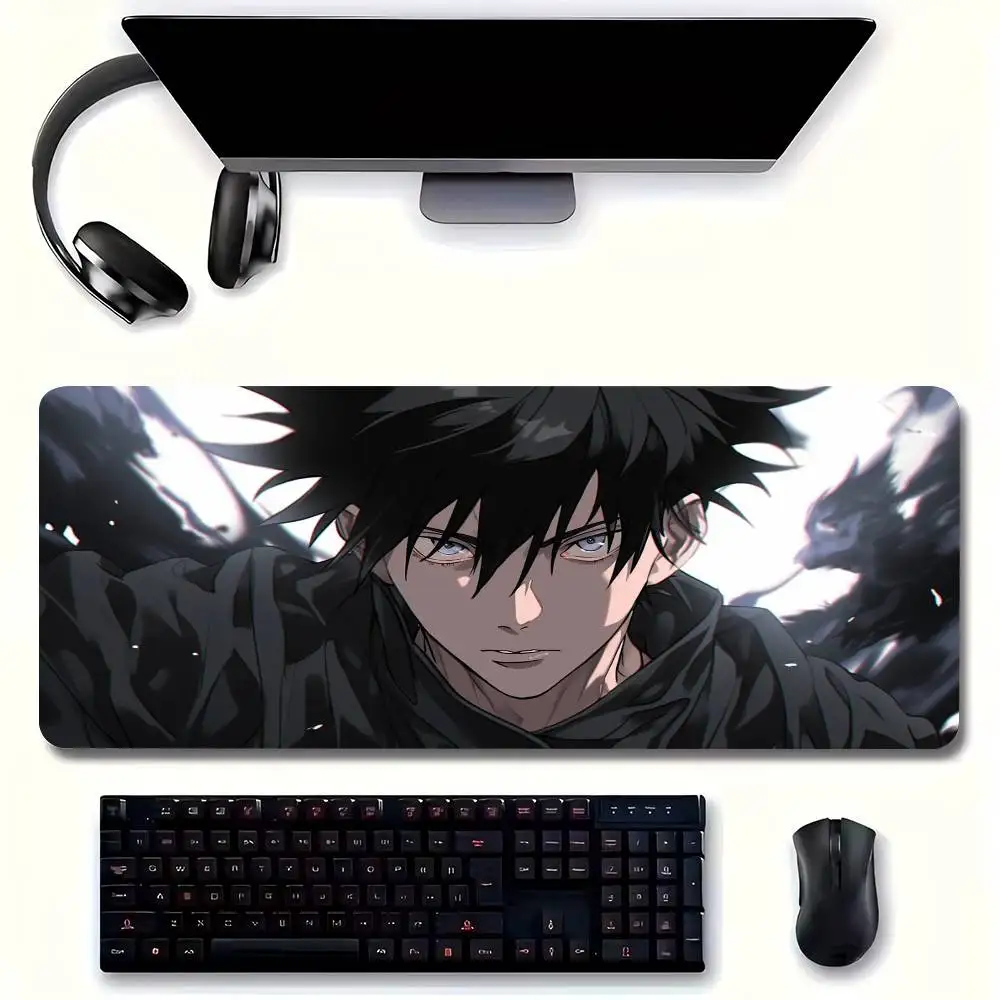 Megumi Fushiguro Jujutsu Kaisen Mousepad Non-slip Suitable For Office Computers Laptops E-sports Game Desk Mats XXL Keyboard