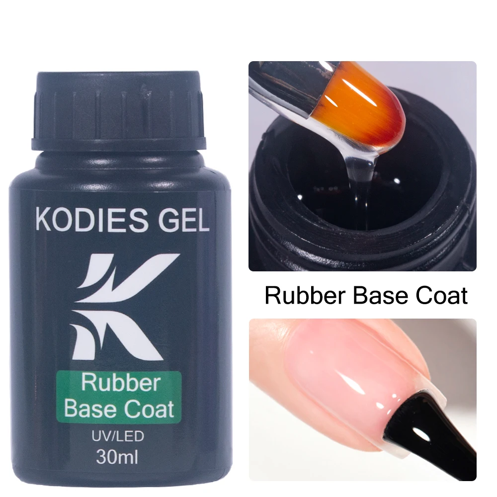 KODIES GEL Dicken Gummi Basis Mantel Top Mantel Keine Wischen UV Gel Nagellack Semi Permanent Lange Anhaltende Matte Topcoat verstärken Gellak