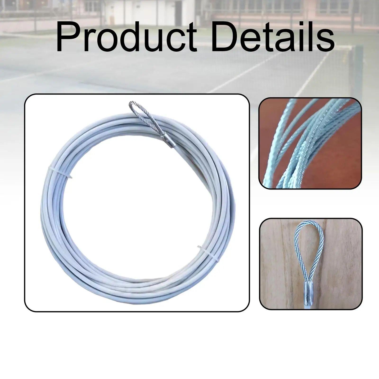 Tennis Net Cable Cord Tennis Court Accessories Volleyball Net Steel Cable