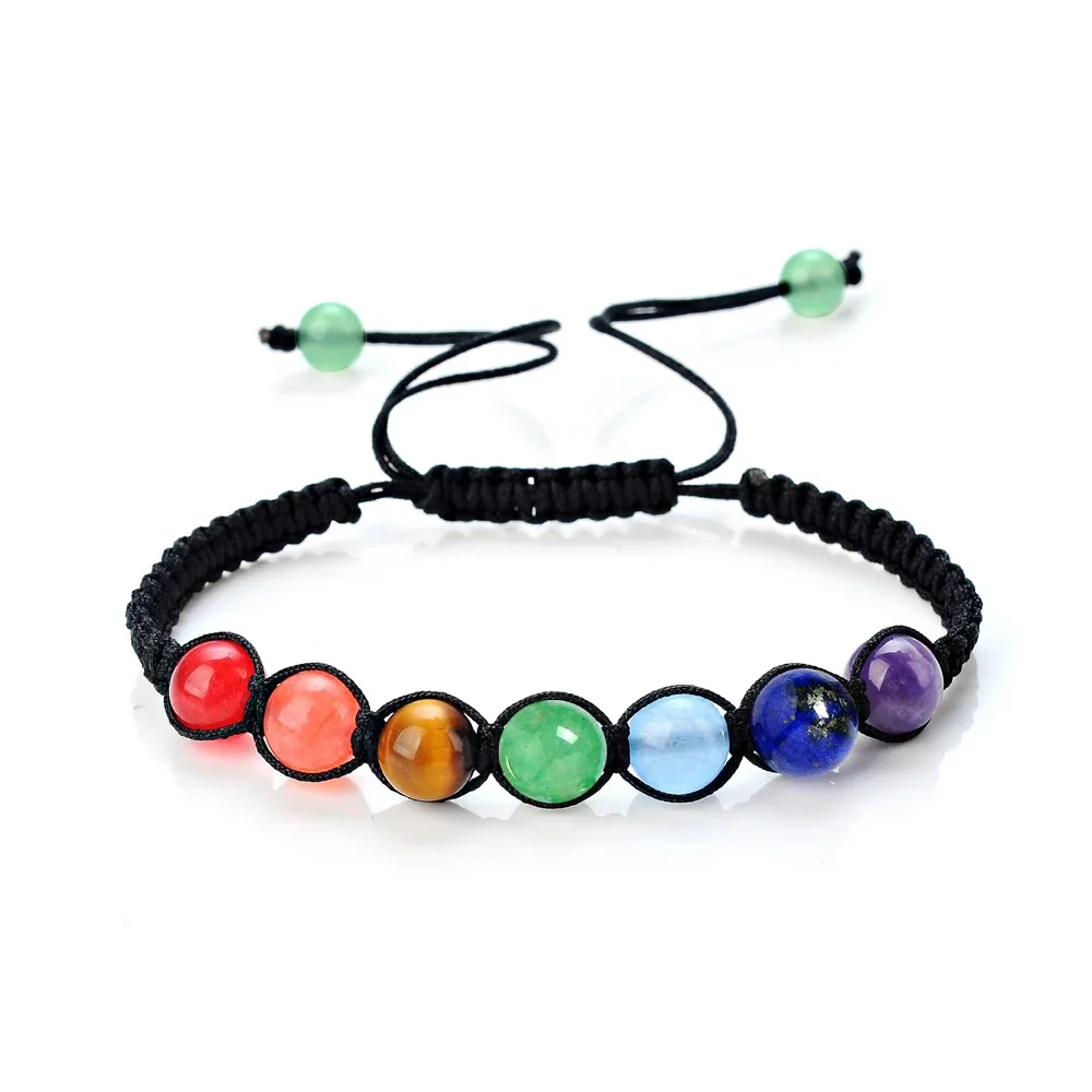 6mm Beads Fashion Jewelry 7 Chakra Yoga Bracelet Handmade Beaded Bracelet