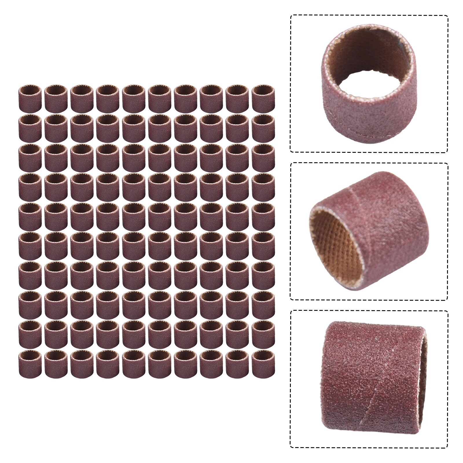 Merek baru kualitas tinggi Grinding Polishing Deburring pengamplasan Drum Kit pengamplasan Band lengan Set 80/180/240 Grit