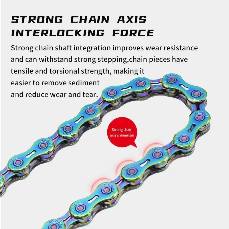 TANKE Bicycle 12 Speed Chain 126 Links MTB Road Bike Variable Speed Chains Magic button High Quality Current Cycling Accessories