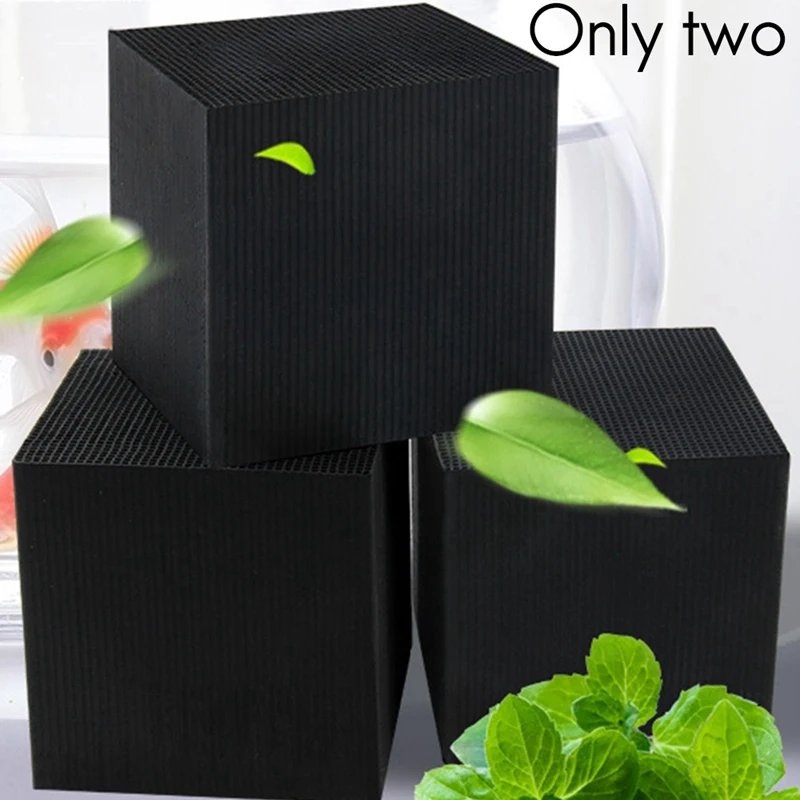 2Pcs Water Purification Square Eco-Aquarium Water Purifier Ultra Strong Filtration Absorption Home Cleaning Supplies