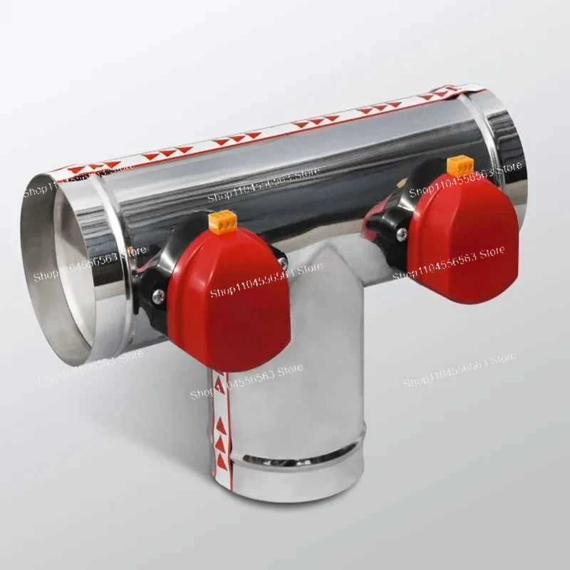 Stainless Steel Motorized Ventilation Register - Air Duct Valve (OD51mm-150mm, AC 220V)