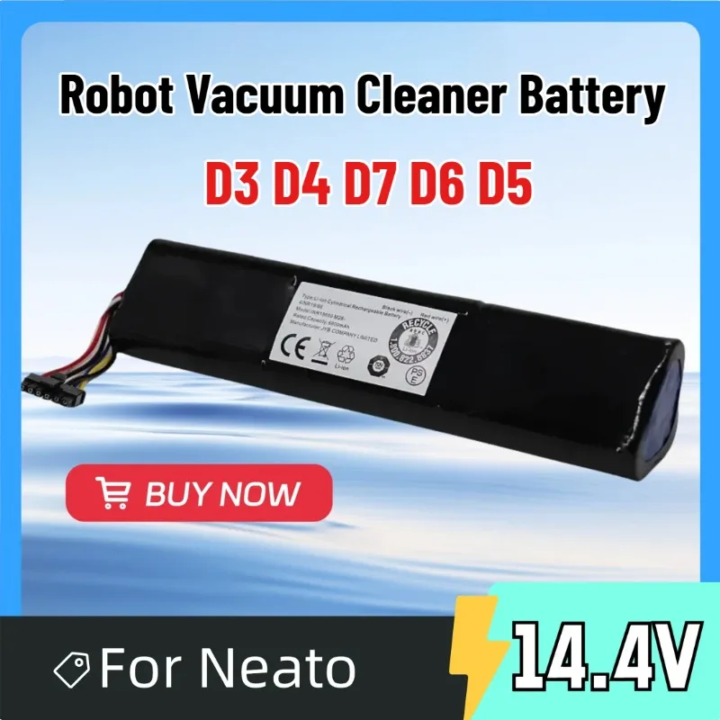 

14.4V 4000mAh for Neato D3 D4 D7 D6 D5 Robot Vacuum Cleaner Battery