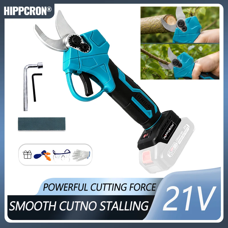 Hippcron Cordless Electric Pruning Shears Perfect Tool for Easy and Accurate Fruit Tree Branch Potted Plant Trimming in Gardens
