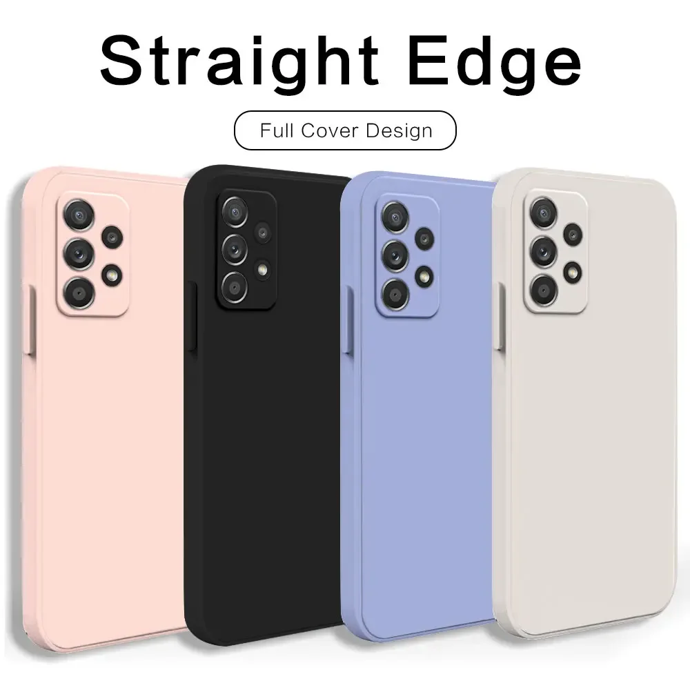 For Samsung A13 Case For Samsung Galaxy A13 5G Coque Matte Soft Silicone Shockproof Cover Galaxy A13 4G Square Phone Case Fundas