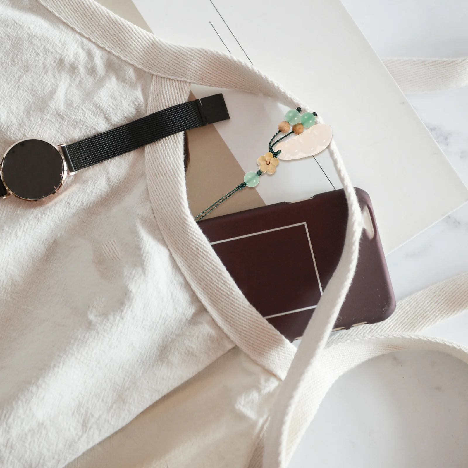 

Chalcedony Phone Charm Keychain Stylish Artistic Pendant Bag Charms for Women Men Cell Phone Chain Strap Accessories