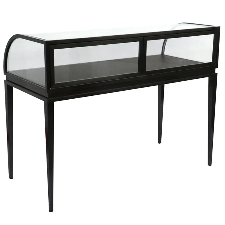 Curved Stainless Steel Jewelry Cabinet Jade Antique Jewelry Showcase Display Counter Jewelry Display Cabinet