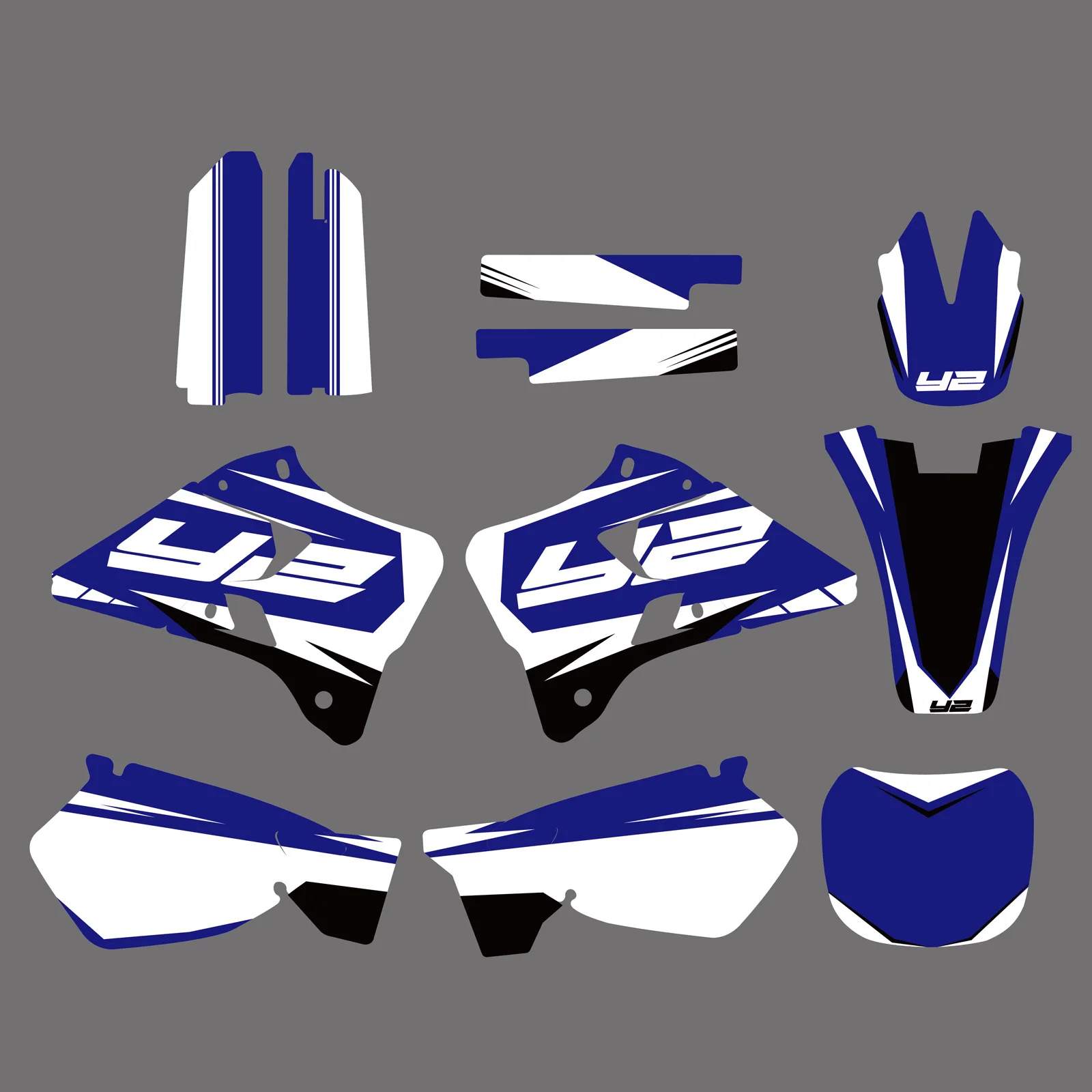 

Motorcycle Fairing Graphics Background Decal Stickers For Yamaha YZ125 YZ250 YZ 125 250 1996 1997 1998 1999 2000 2001 Customize