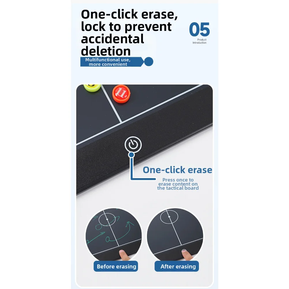 

Soccer Coaching Tactics Board with LCD and Magnetic Stickers for Clear Visual Communication of Team Formations