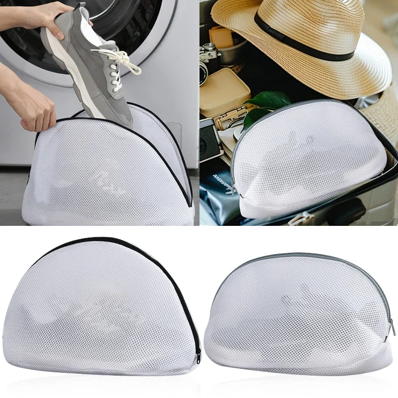 Mesh Laundry Bag Washing Machine Shoes Bag with Zips Travel Shoe Storage Bags Protective Clothes Storage Box Organizer Bags