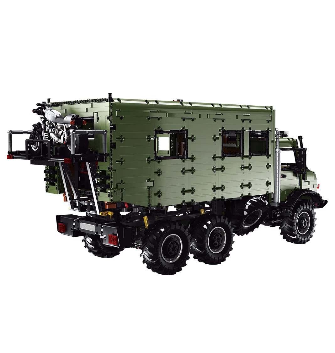 6689pcs Military truck loader High-Tech RC off-road vehicle Car J907 Unimog MOC NOMADISMS RV Motorhome Buidling Block Bricks