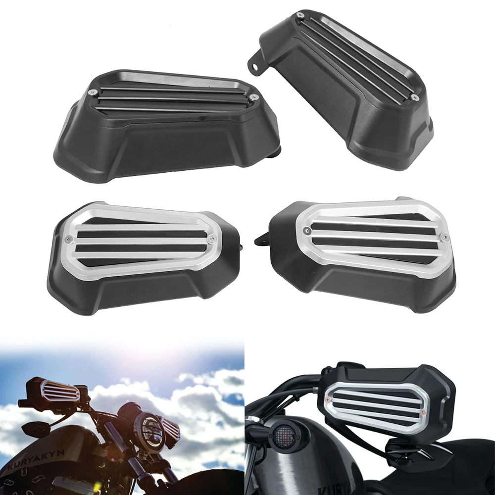 

1 Pair Black/ Chrome Motorcycle Handguard Protector Cover Shade Hand Guard ABS For Harley Sportster Iron XL883 1200 Forty Eight