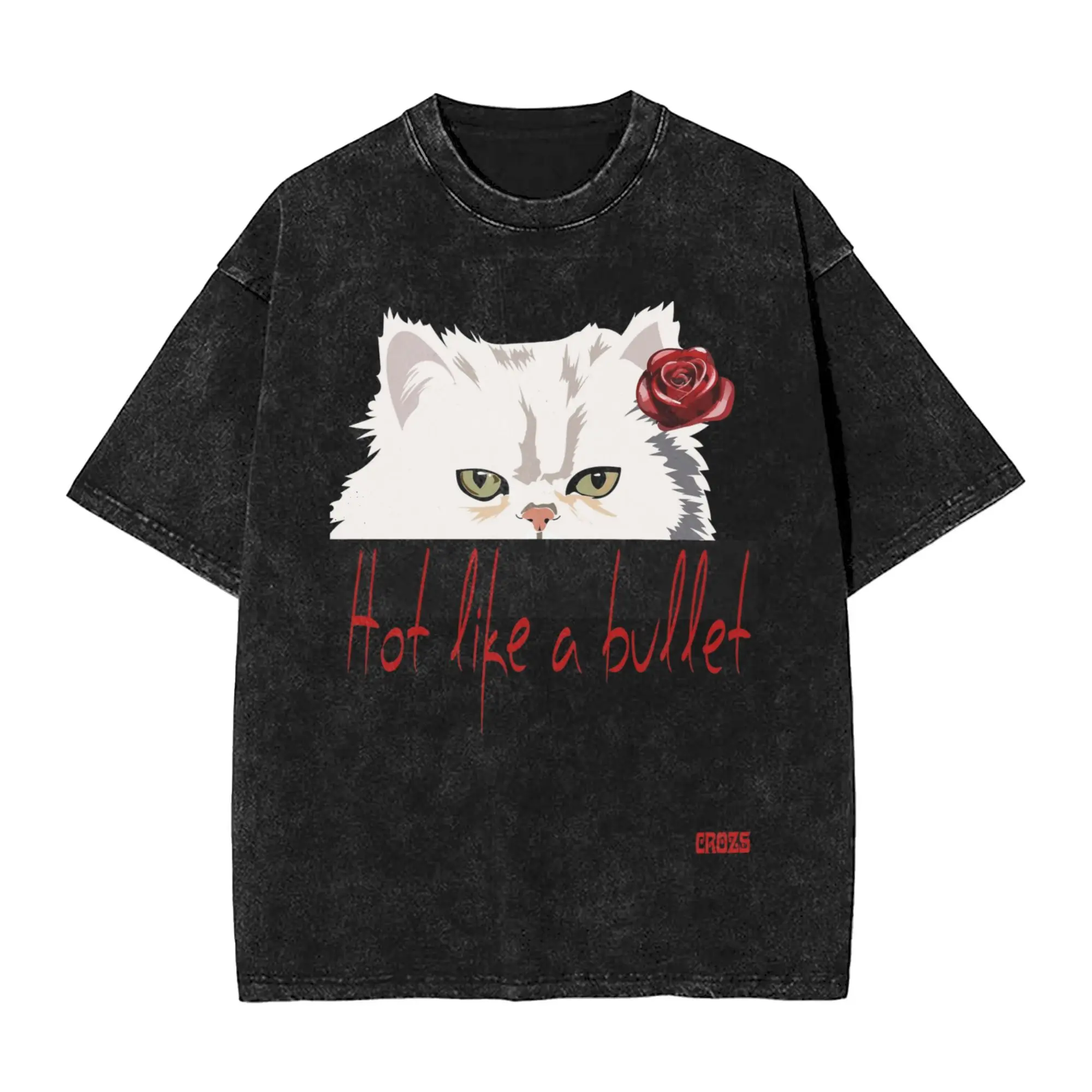 

Hot like a bullet Popular Korea Kpop K-Katseye Men's T Shirts Washed Awesome Tees Short Sleeve Crew Neck T-Shirts Graphic Tops