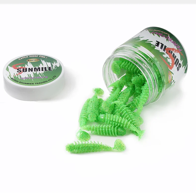 SUNMILE Angeln Weiche Köder Wurm Künstliche Köder 4 cm/0,6g 20 stücke Felsen Angeln Wobbler Leurre Souple Köder Barsch Forelle Bass Köder – Detail 10
