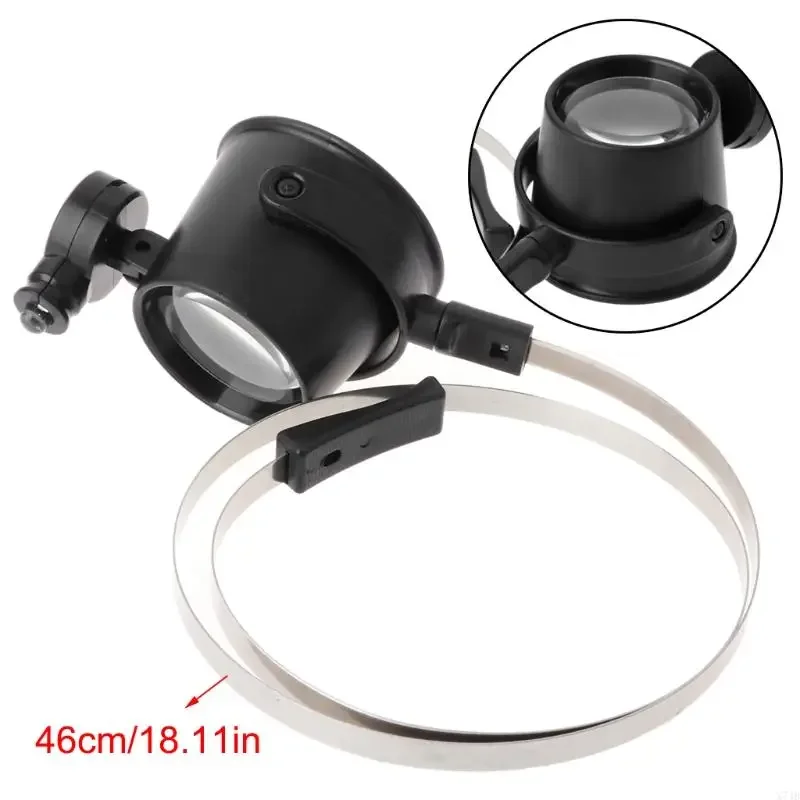 Practical 10X LED Hands Eye Loupe Jewelry Watch Repair Magnifier Headband