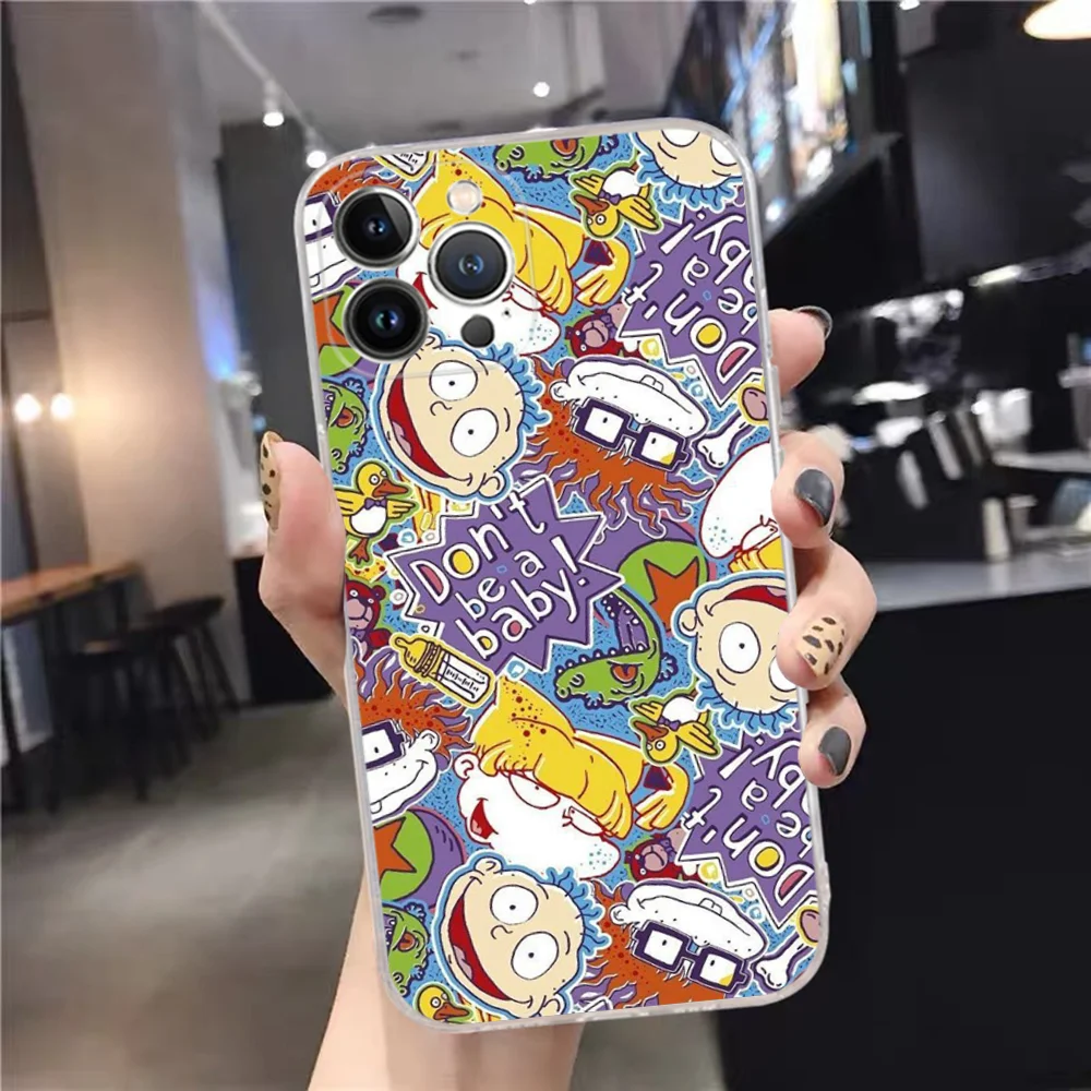 Cartoon Funny R-Rugrats Phone Case Silicone Soft For Iphone 16 15 14 13 12 11 Pro Mini XS MAX Plus X Cover