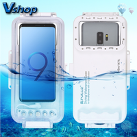 PULUZ 45m 147ft Waterproof Diving Case Photo for iPhone 15 Series Galaxy Huawei Xiaomi Google Smartphones with Type-C Port