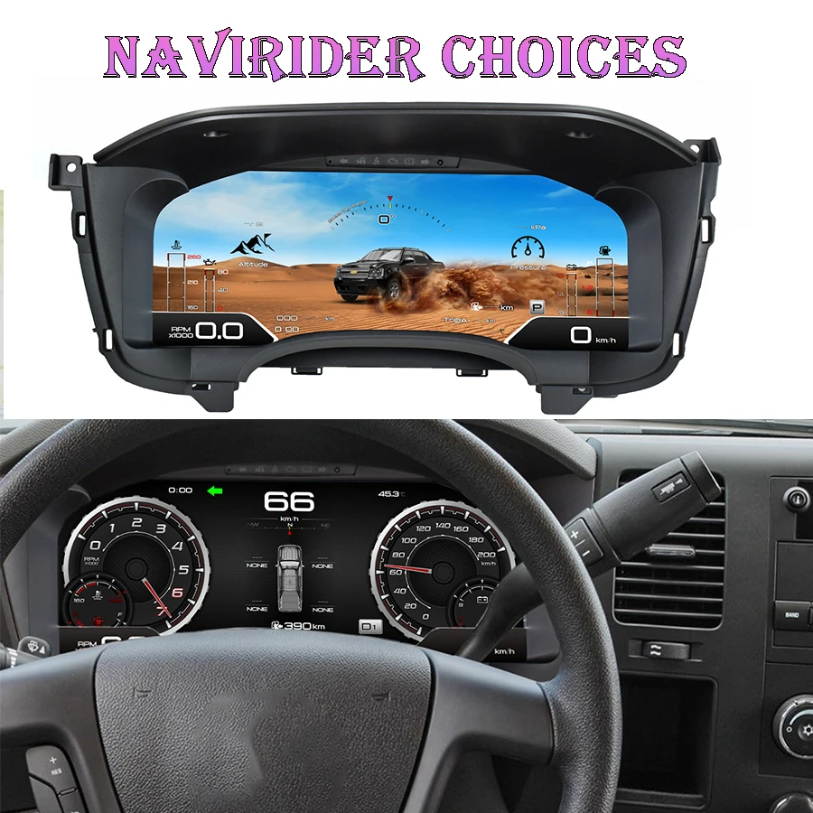 Smart Cluster For Chevrolet Silverado GMC Yukon Tahoe Suburban 2007-2013 LCD Car Digital Cluster Instrument Display Carplay
