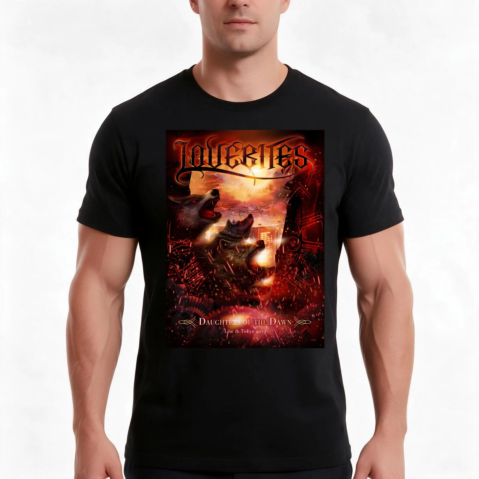 LOVEBITES Daughters of the Dawn T-Shirt, Summer Casual Cotton Tee, Oversized Streetwear Tops, Vintage Graphic Print, 100% Cotton