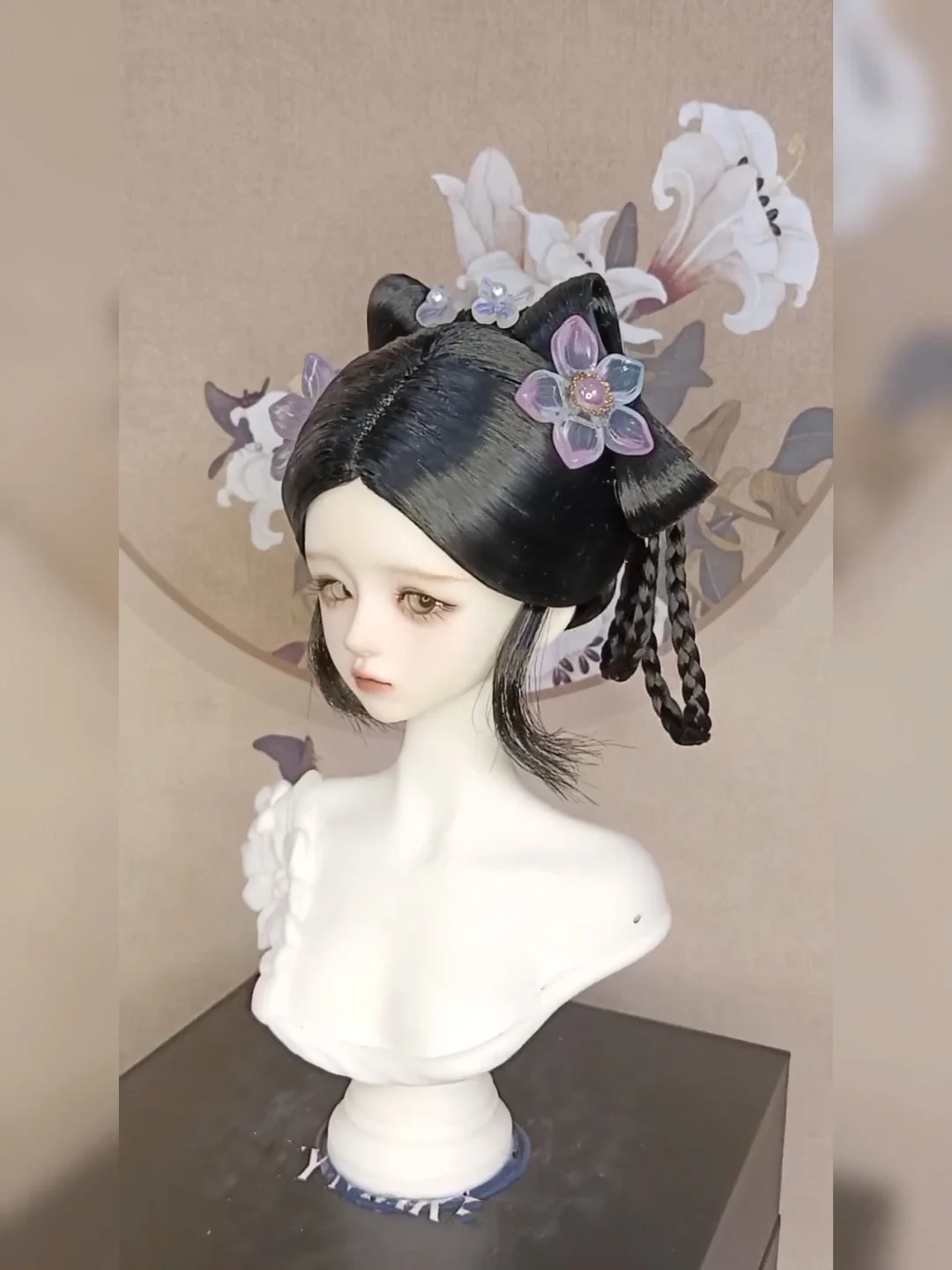 1/6 1/4 1/3 Scale BJD Doll Wigs Ancient Costume Hanfu Vintage Long Hair Fairy Wig For MSD SD13 Big Girl SSDF Accessories A1794