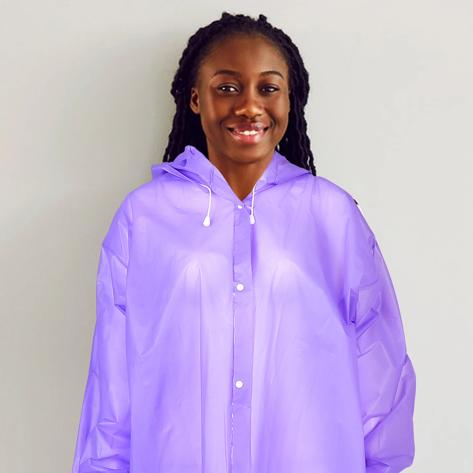 

2 Pcs Raincoat Adult Waterproof Ponchos Thicken Hiking Emergency Eva Rainwear Travel