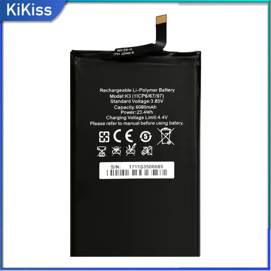 Безопасная высокопроизводительная батарея для мобильного телефона Oukitel K3 6080 мАч