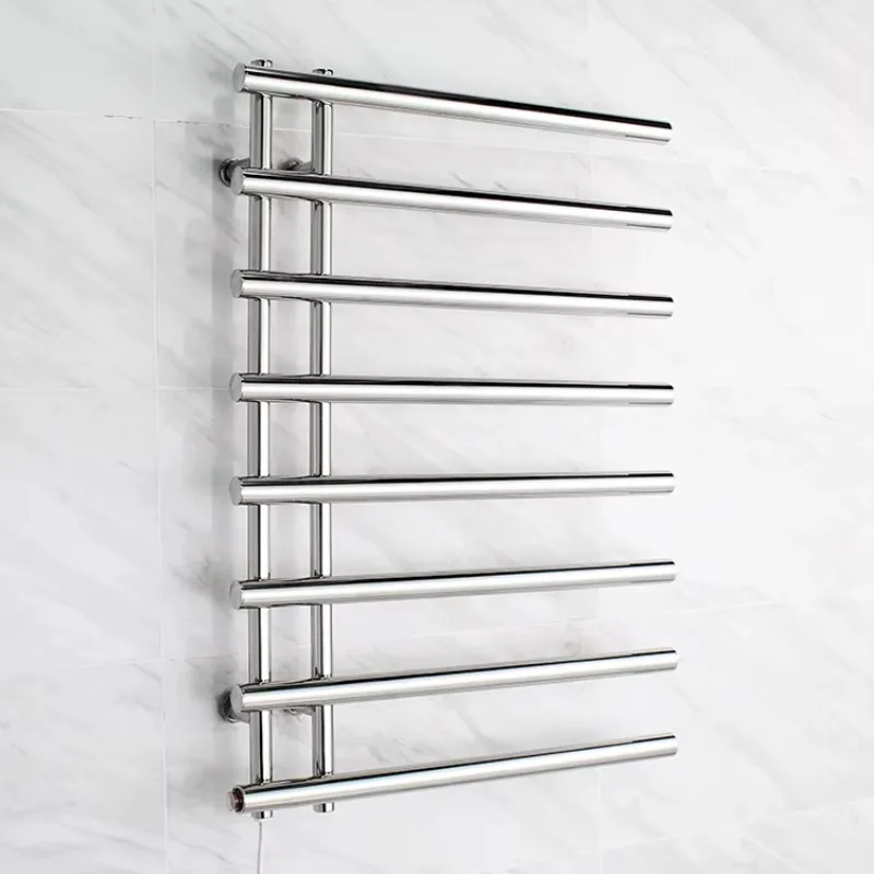 8 طبقات سكة تعليق المناشف الكهربائية ذات الأسلاك الصلبة مع الرف