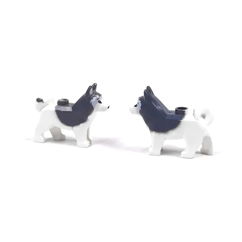 MOC 1PCS Part Bricks 16606 6076467 Snow Dog Husky Animal Building Blocks Set Particle Puzzle DIY Toy Children Birthday Xmas Gift
