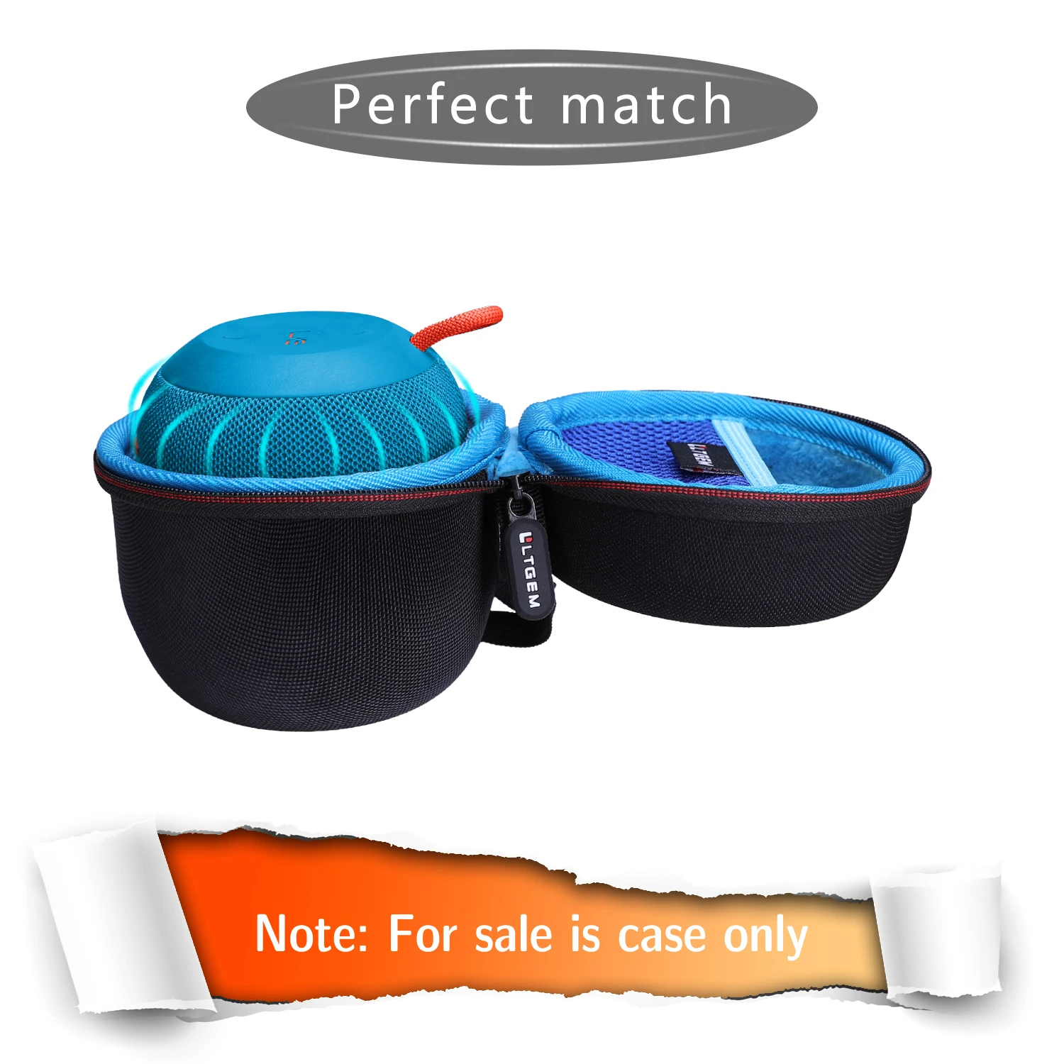 Etui LTGEM kompatybilne z przenośnym, wodoodpornym głośnikiem Ultimate Ears WONDERBOOM 4 / Play / 3/2, czarne — zdjęcie produktu 5