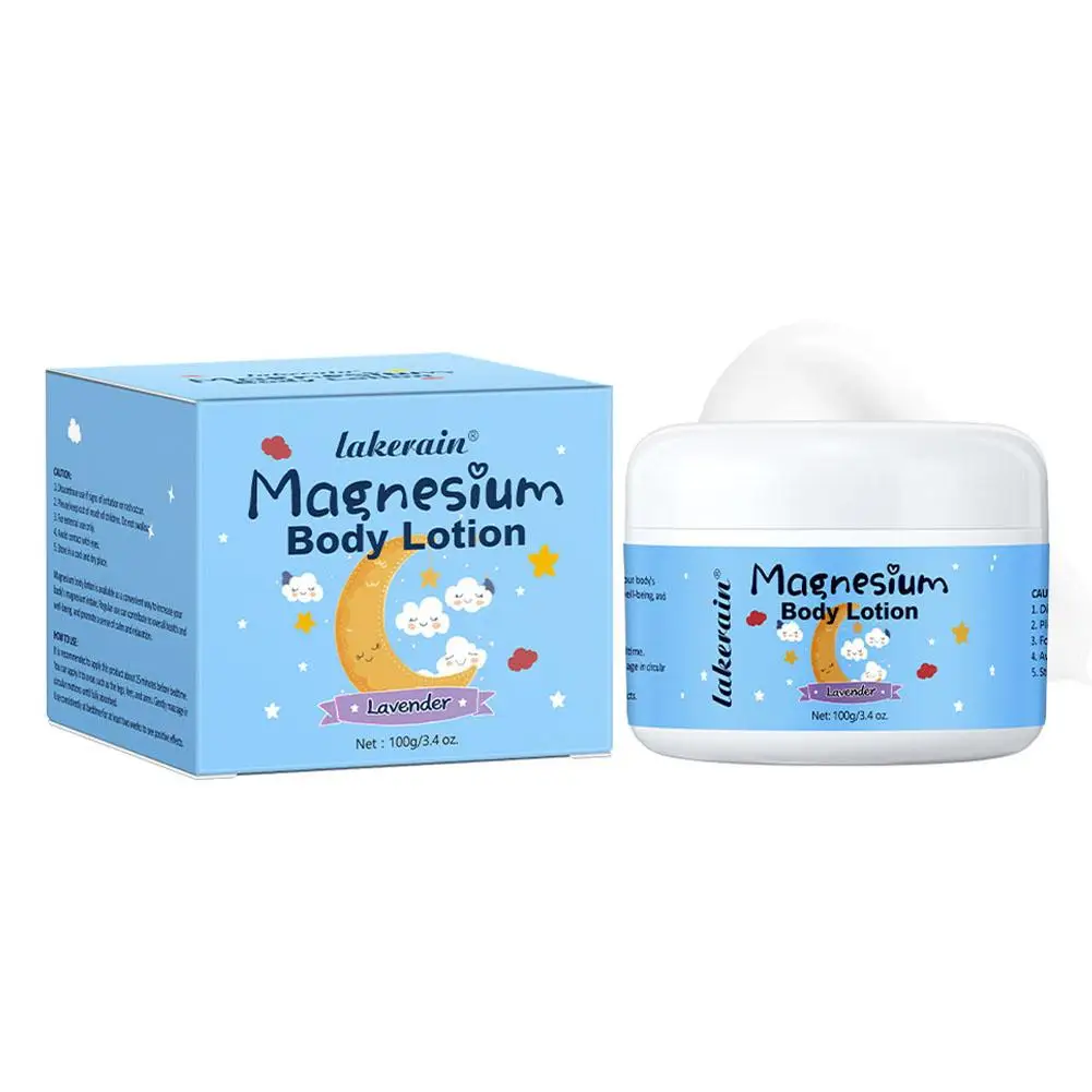 100g loção corporal de magnésio hidratante calmante refrescante anti lavanda loção de cuidados envelhecimento corpo perfumado sleepi n1o0