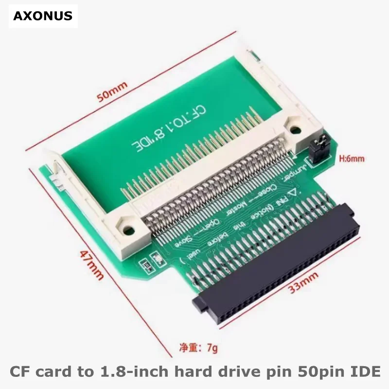 1p High Quality CF Compact Flash Merory Card to 50pin 1.8 Lnch IDE Hard Drive SSD Converter Adapter for Toshiba