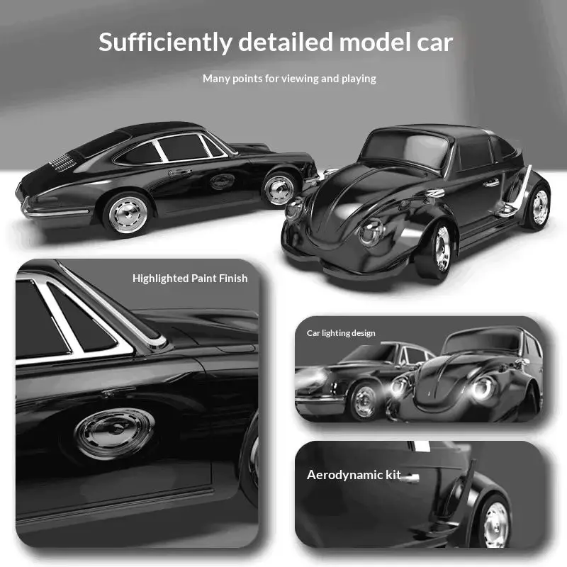

HELIWAY SET 1:22 Full-Scale 4wd Driftable Retro Simulation Rc Car Collectible Vintage Remote Control Car Model Boys Collect Gift