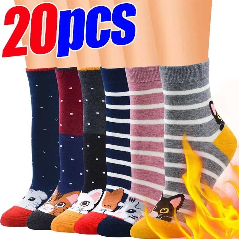 

Милые носки с животными, женские носки с кошачьим узором, мягкие эластичные повседневные носки, повседневные модные носки, нескользящие, удобные осенние