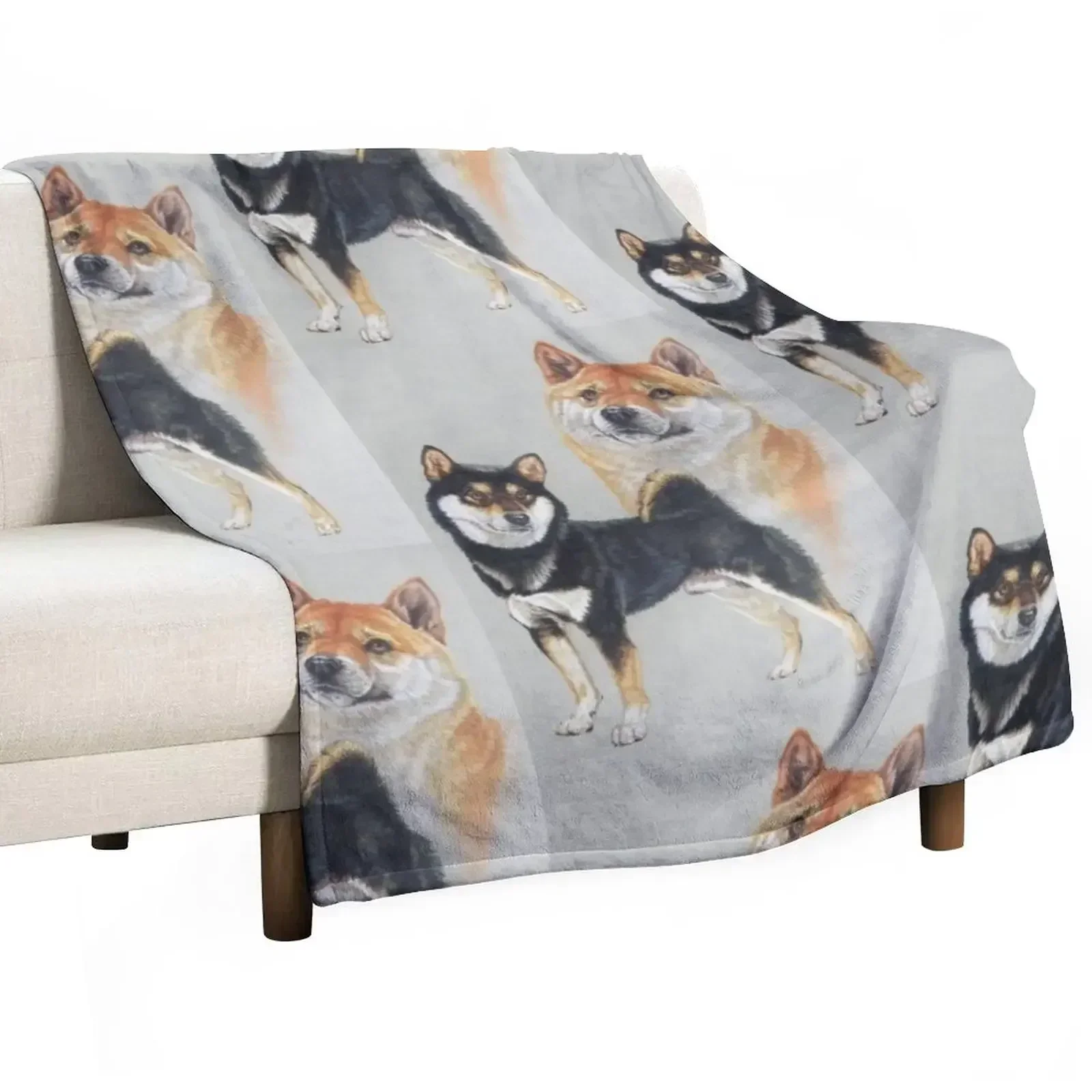 

Shiba Inu Gallimaufry Throw Blanket Luxury Designer Multi-Purpose Hairys Blankets