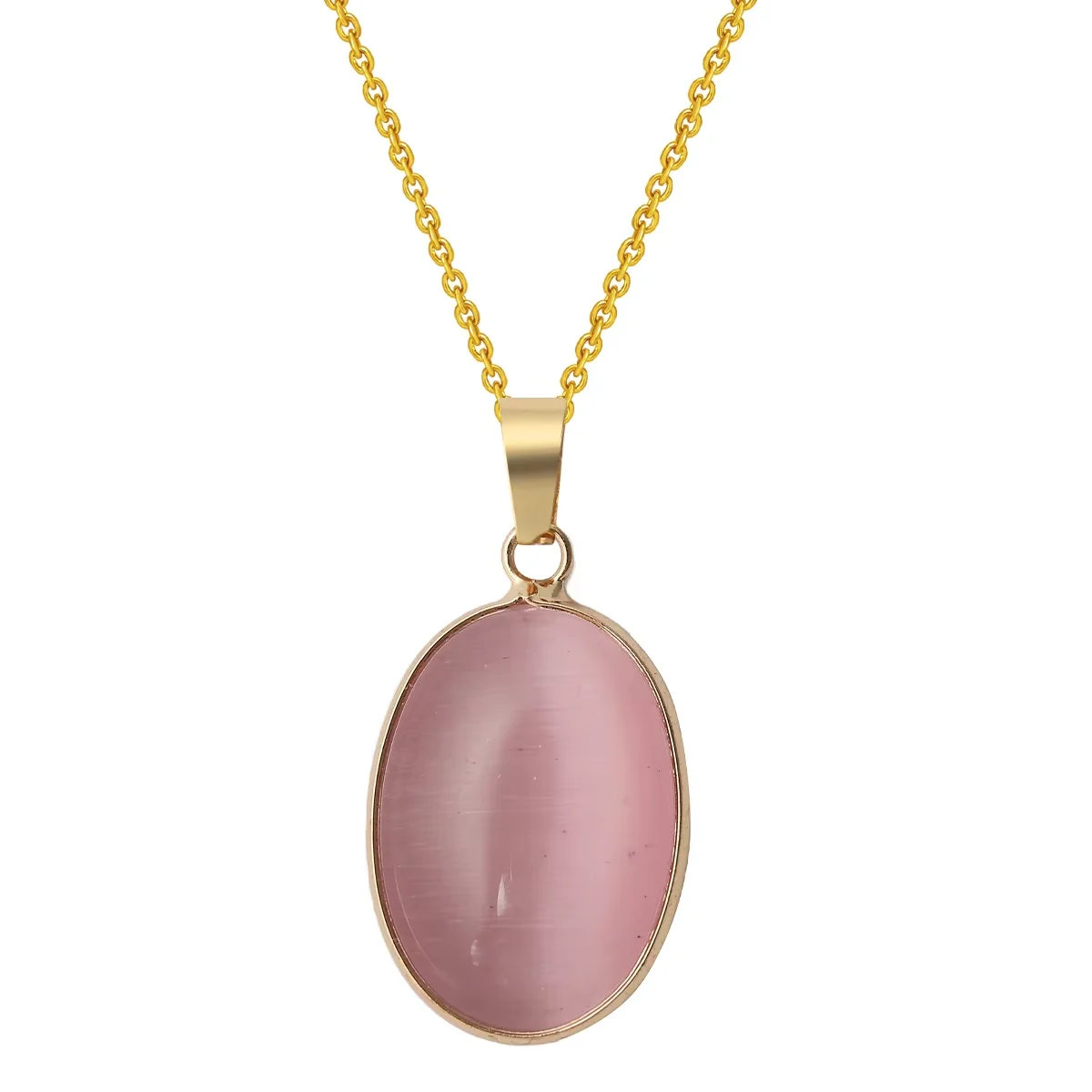 

Multicolor Cat's Eye Necklace Fashion Simple Polarized Cat's Eye Necklace Sweater Chain Collarbone Necklace Party Vacation Gift