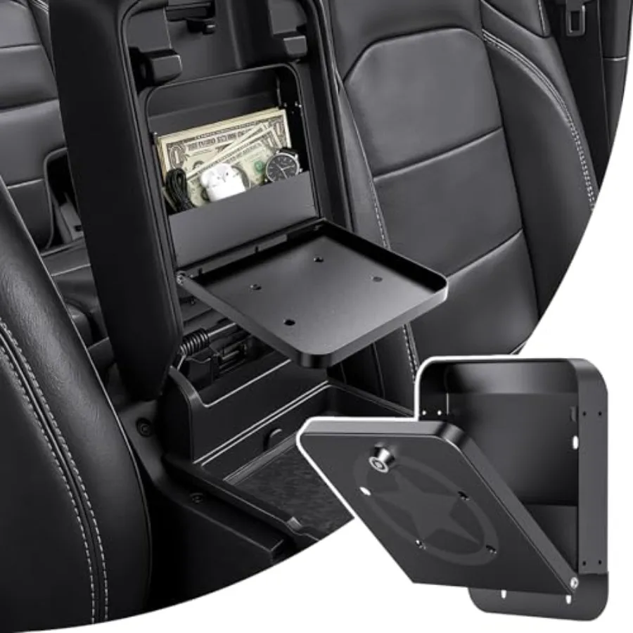 Metal Center Console Hidden Organizer for Jeep Wrangler JL JLU 2018-2026 and Gladiator JT 2020 2021 2022 2023 2024 2025 2026 Ac