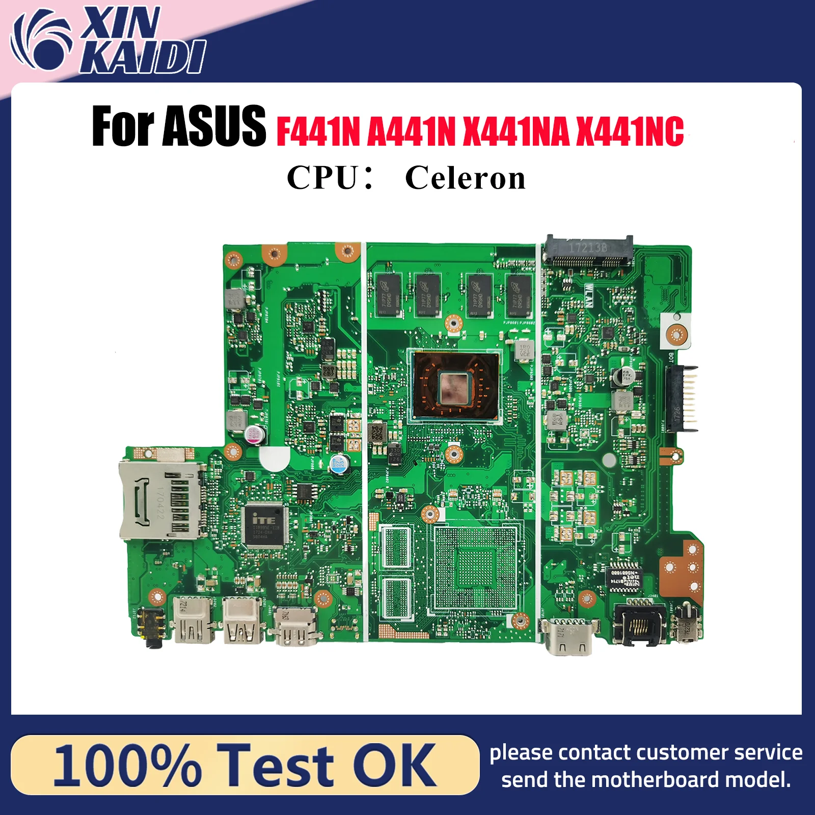 

X441NA Материнская плата для ноутбука ASUS VivoBook X441NA X441N A441N X441NC F441N Материнская плата с процессором Celeron 100% тестирование ОК быстрая доставка