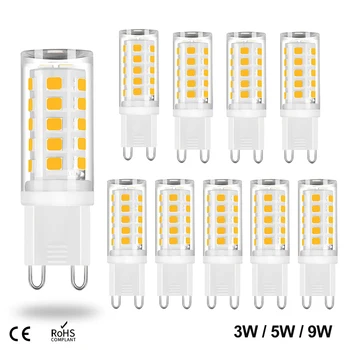 G9 led لمبة 3 واط 5 واط 9 واط 220 فولت G9 led مصباح SMD2835 G9 LED ضوء الذرة الأضواء الدافئة الأبيض استبدال 30 واط 50 واط 80 واط ضوء الهالوجين